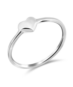 Plain Heart Silver Ring NSR-514